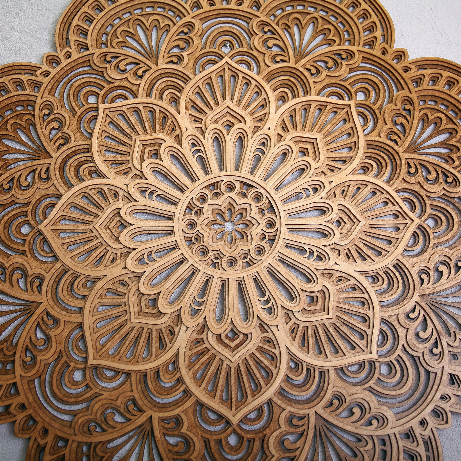 Layered Circle Wood Wall Decor 3d Spiritual Room Wall Art Etsy