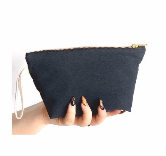 Navy Ink Makeup Bag, sustainable gifts, accessories, cotton and calico bag | sustainable gifts unisex wash bag | toiletry bag | cotton pouch