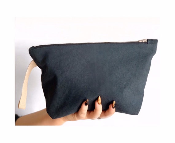 Navy Ink Wash Bag, sustainable gifts, accessories, cotton and calico bag | sustainable gifts unisex wash bag | toiletry bag | cotton pouch