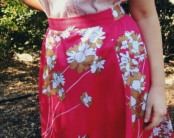 70s hot pink skirt