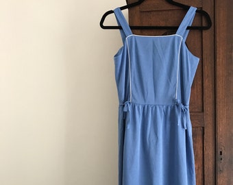 Miss Jonathan Micalady 70s vintage blue dress