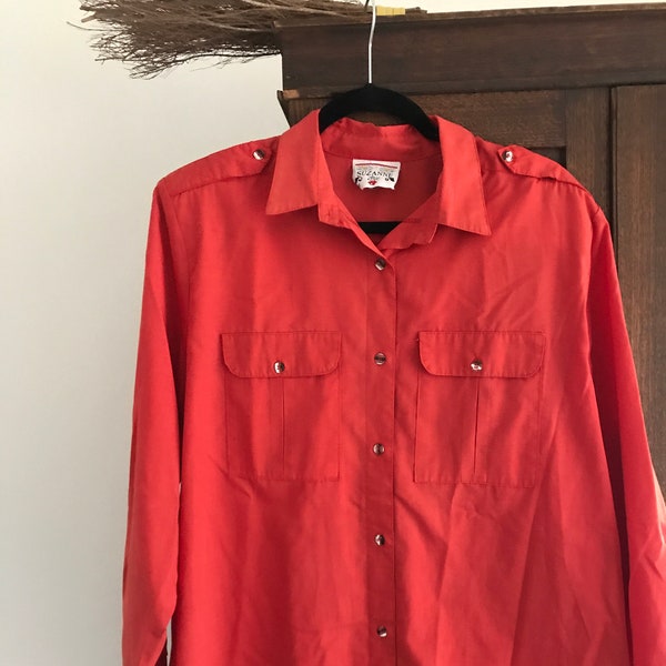 Suzanne Grae 1980s women's vintage button up shirt