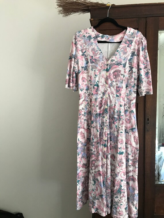 1980s handmade floral vintage dress