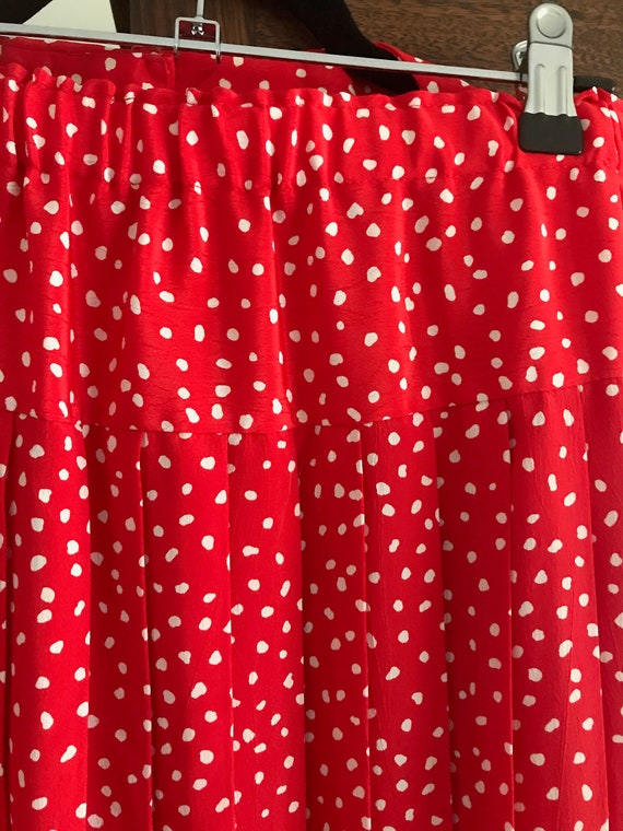 City Line 80s red and white polka dot skirt and t… - image 6