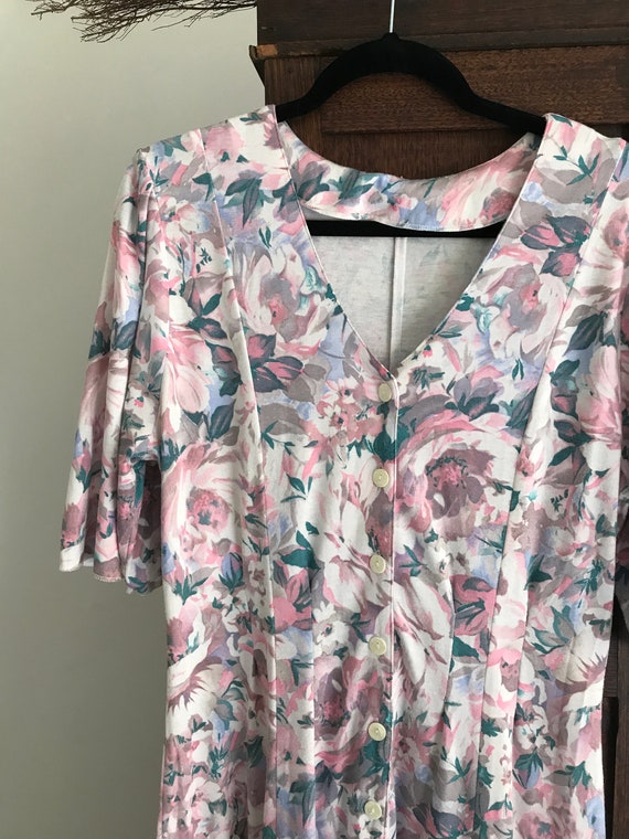 1980s handmade floral vintage dress - image 2