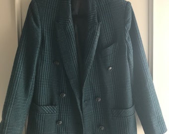Sophia of Melbourne Vintage 80s green check coat