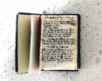 Libro degli incantesimi per casa delle bambole d'epoca, scala 1/12, miniatura per la preparazione di pozioni magiche, spedizione in Australia