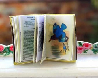 Birds of Asia Volume 3 of 12, Real Miniature Book, 1/12 Scale, Dollhouse Miniature, Dollhouse Book, Tiny Book, Booklover Gift, AU SHIPPING