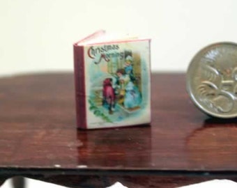 Christmas Morning, Real Dollhouse Miniature Book, 1/12 Scale, Christmas Story Book, Christmas Gift, Book Lover Gift, Tiny Book, AU SHIPPING
