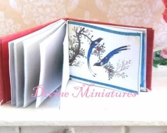 Japanese Paintings Album, 1/12 Scale Dollhouse Book  US POSTAGE