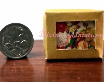 Dollshouse Modern Miniature Rose Design Placemat, Boxed Set 1/12 Scale US POSTAGE