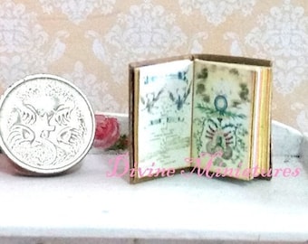 Livro de alquimia Dollshouse, escala 1/12, século XVI, capa vermelha, portes AU
