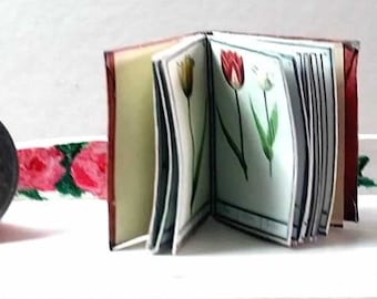 Miniature Book of Tulips 1:12 Scale Vintage Flower Dollhouse Decor AU POSTAGE