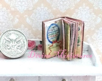 Medieval Herbal, Real Miniature Book,  1/12 Scale, Dollhouse Miniature, Dollhouse Book, Tiny Book, Booklover Gift AU LISTING