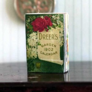Vintage Garden Catalogue, 1/12 Scale, Dollhouse Miniature, Dollhouse Book, Miniature Flower Book, Old Book, Seed Catalogue, AU SHIPPING