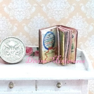 Apothecary 1:12 Scale Miniature Book, Medieval Herbalist Dollhouse Decor, Herbalism Collectible, Enthusiast Gift AU LISTING