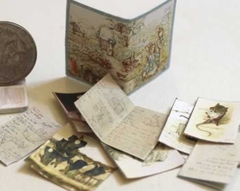 Beatrix Potter Miniature Letters and Illustrations: 1/12 Scale US POSTAGE