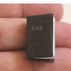 Miniature Bible,  1/12 Scale, Dollhouse Miniature, Dollhouse Book, Book Lover Gift, Religious Gift, Classic Book,Christian Gift, AU SHIPPING