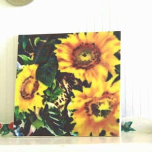 Sunflowers 1:12 Scale Dollhouse Miniature Print, Dollhouse Wall Art, Mini Floral Decor, Tiny Summer Scene Accessory, AU SHIPPING