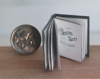 Dollshouse Vintage Miniature Piano Music Book, 1/12 Scale US POSTAGE