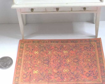 Tappeto da pavimento in stile persiano antico in rosso in scala 1:12, miniatura della casa delle bambole, tappetino in miniatura, tappeto della casa delle bambole, tappeto della casa delle bambole, spedizione AU
