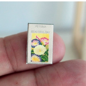 Vintage Blumen-Samen-Set 2, 1/12, Miniatur-Gartendeko, versandkostenfrei