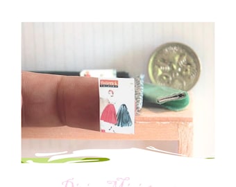 Vintage 1950s Sewing Pattern Sleeves Printable 1:12 Scale Miniatures Dollhouse Accessories & Decor