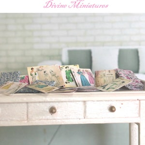 Dollhouse Printable Sewing Pattern Sleeves 1:12 Scale Instant Download image 4
