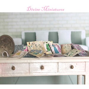 Dollhouse Printable Sewing Pattern Sleeves 1:12 Scale Instant Download image 2