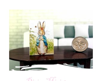 Beatrix Potter Peter Rabbit Miniature Dollhouse Art 1/12 Scale Watercolor Print AU POSTAGE