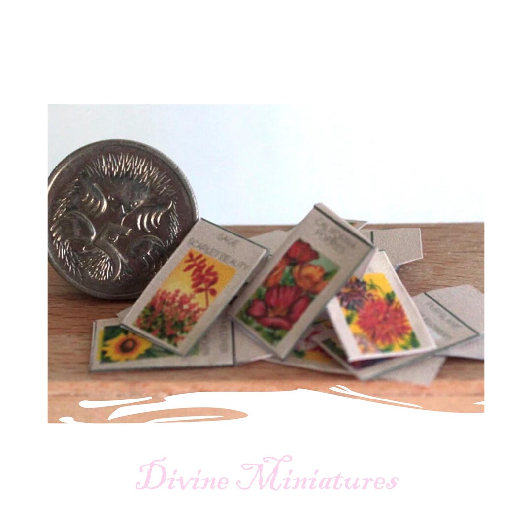 Dollshouse Flower Seed Packets #1, 12th Scale for Dollhouse Garden ...