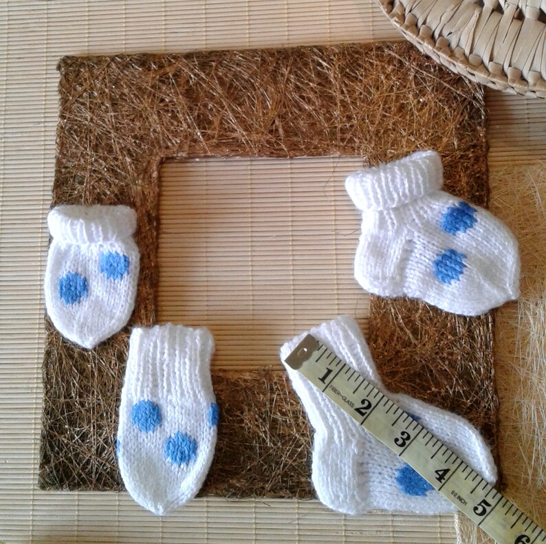 Baby knit socks and Baby mittens funny Baby shower gift Scratch Thumb less mittens Gift for kids Boy Girl Baby set cute Baby Girl Boy gift
