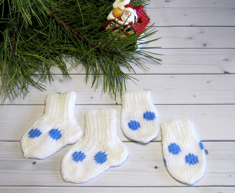 Baby knit socks and Baby mittens funny Baby shower gift Scratch Thumb less mittens Gift for kids Boy Girl Baby set cute Baby Girl Boy gift