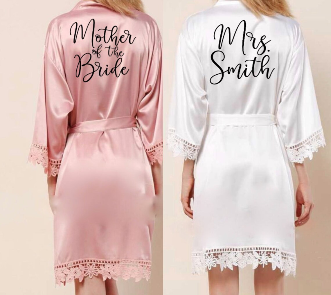 Bridal Party Robes Bridal Robe Bride Robe Silk Robe Satin Etsy