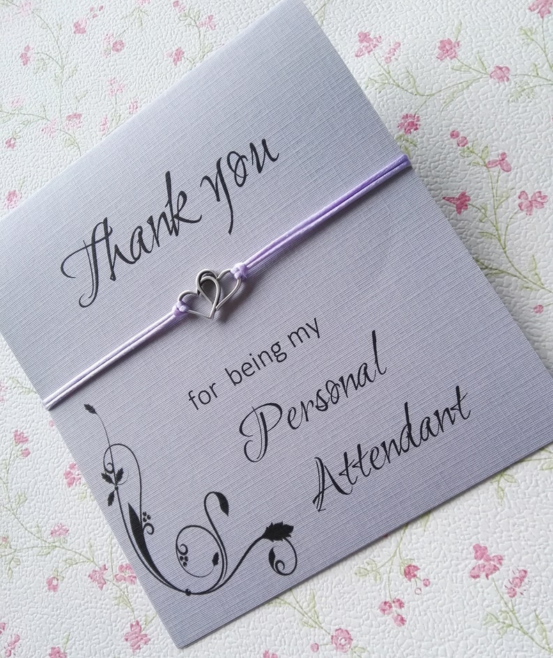 Thank You for Being My Personal Attendant Attendant Gift Etsy