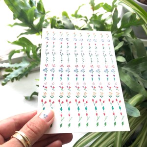 Little flower botanical Nail transfers