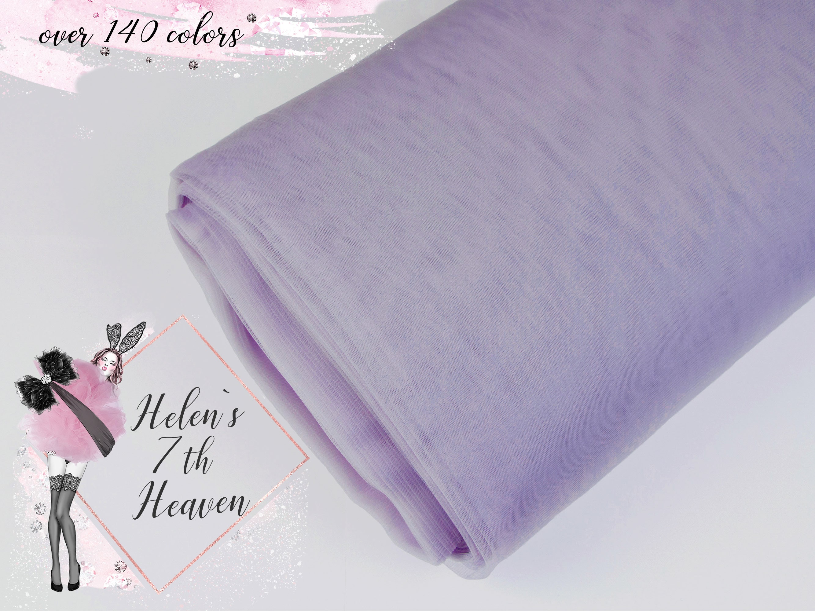 AMETHYST PURPLE Tulle Bolt 39 Wholesale Tulle Fabric for Tutu Skirt, Bridal Tulle Separate