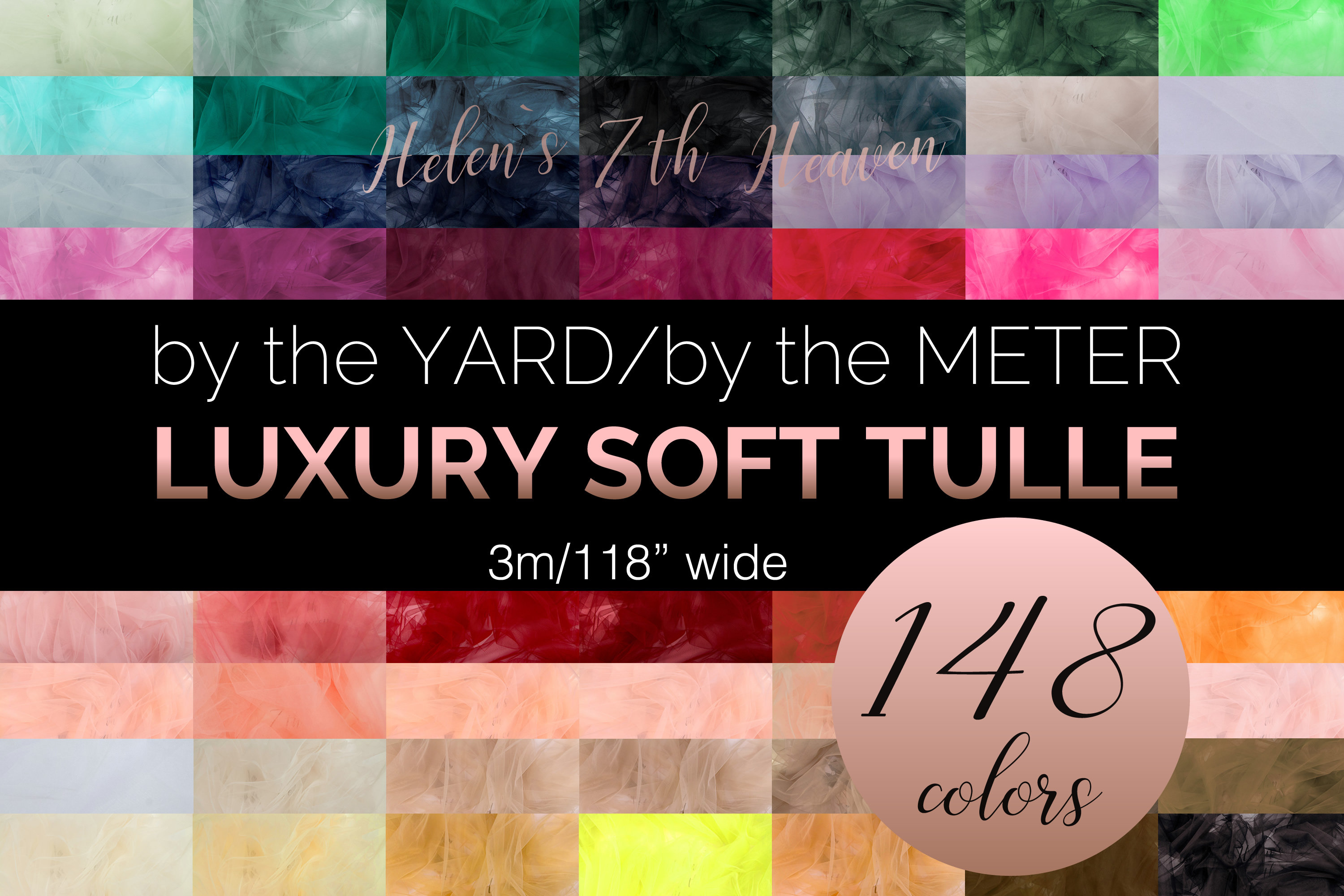 Soft Tulle Fabric Tulle by the Yard 3m Wide Luxury Tulle by | Etsy