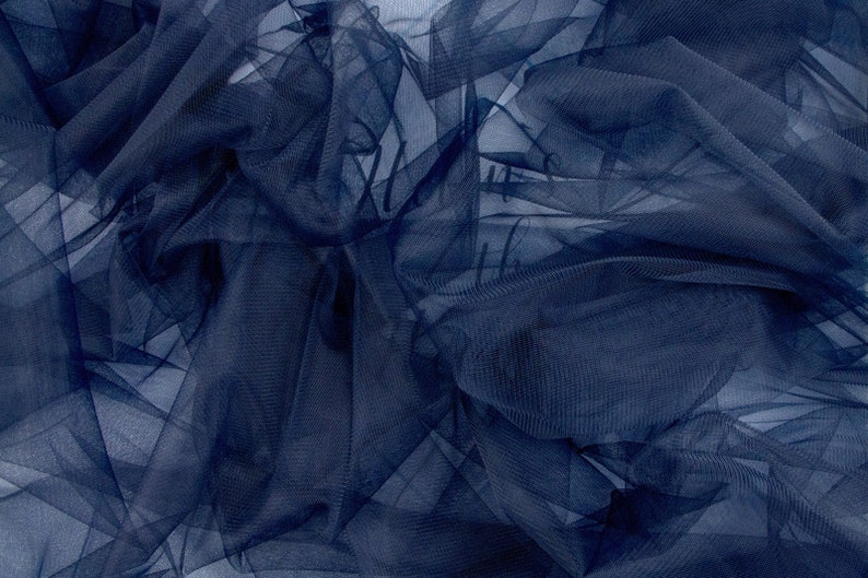 DARK BLUE Tulle Fabric 46 Navy Blue Tulle by the Yard // Etsy