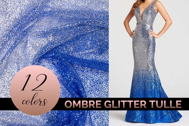 Glitter Tulle by the Yard Ombre Tulle Fabric by the Yard Etsy