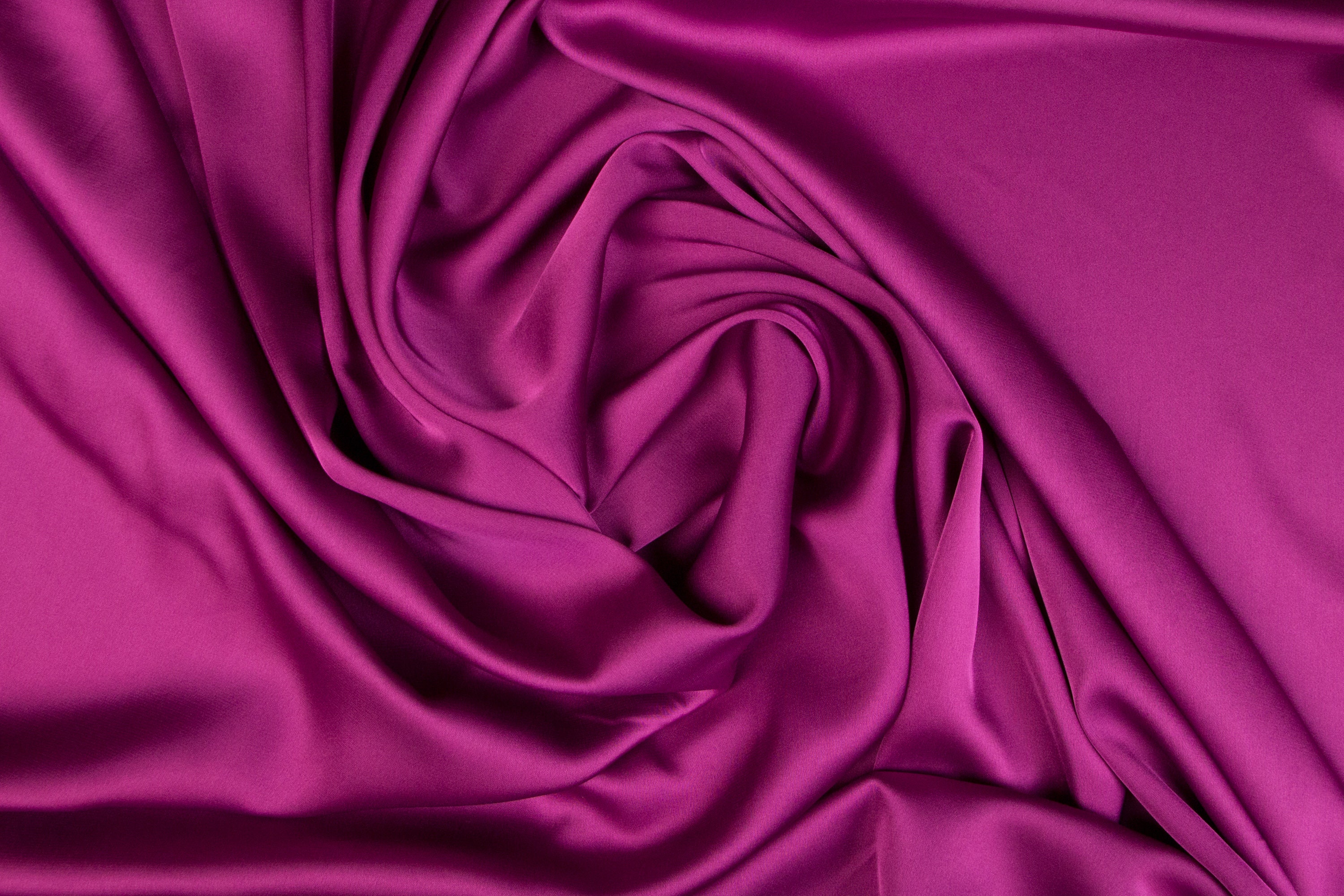 16 Magenta Purple Satin Silk Polyester Blend Fabric by the Etsy