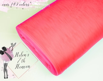 NEON CORAL Soft & Extra Wide (3m/118") Tulle by the Bolt #99 Neon Pink Tulle Fabric, Wholesale Tulle by the Roll, Vivid Pink Tulle Skirt DIY