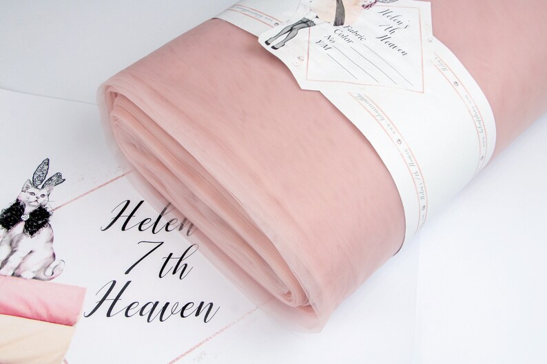 Wide Light BLUSH Pink Tulle Fabric by the Yard 56 Pale Dusty Etsy