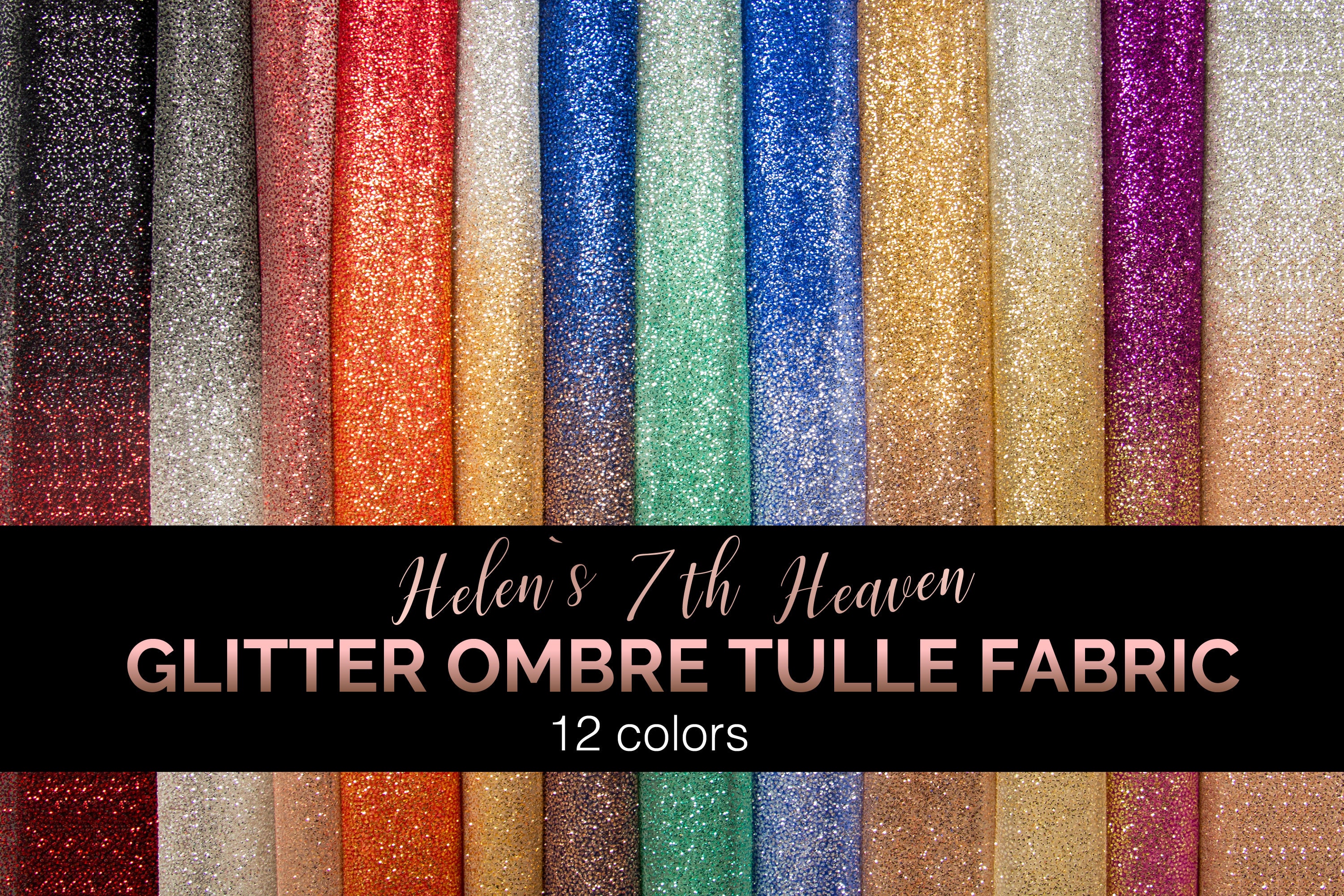 Glitter Tulle by the Yard Ombre Tulle Fabric by the Yard Etsy