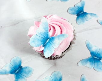Pastel Colors Edible Wafer Paper Butterflies – 48 Pack