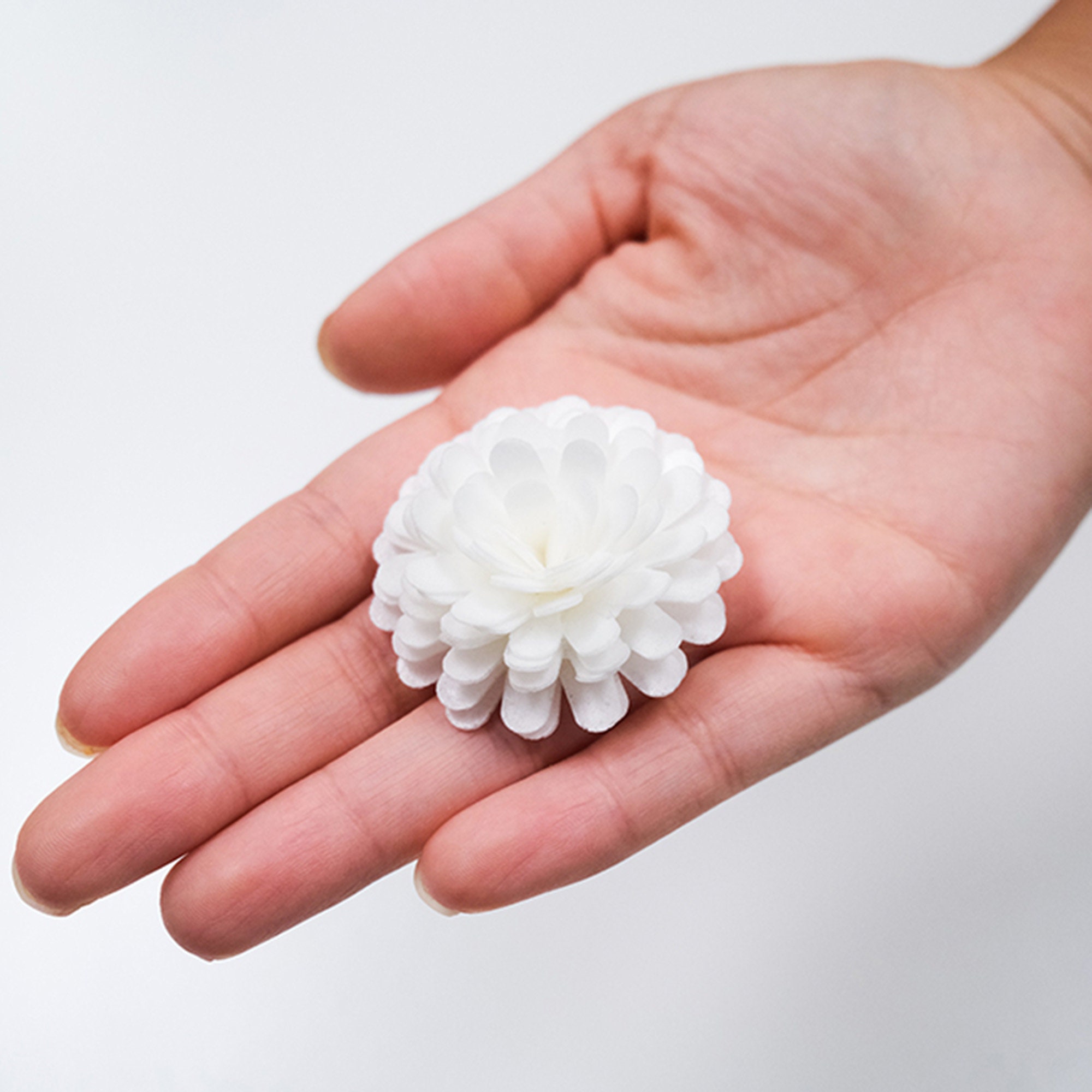 Pompom Edible Wafer Paper Flower 12 PK / Flower Topper for Etsy