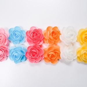 Rosette essbare Oblaten Papier Blume 6 PK / Blume Topper für Kuchen / Oblaten Blume / Hochzeitstorte Topper / Cupcake Topper