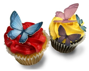 Edible Wafer Paper Butterfly toppers - Pre-cut 42 pcs