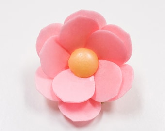 Ninfa edible wafer paper flower 6 PK / flower topper for cakes / wafer flower / winter wedding cake topper /  cupcake topper /
