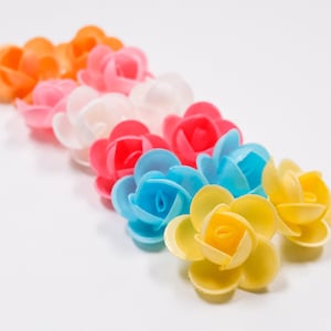 Rosy Blossom commestibile wafer carta fiore 12 PK / fiore topper per torte / wafer fiore / topper torta nuziale invernale / cupcake topper /
